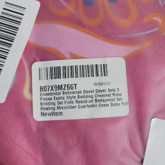 3pc Full Size Bohemian Microfiber Duvet Cover Set - Picture 3 of 4